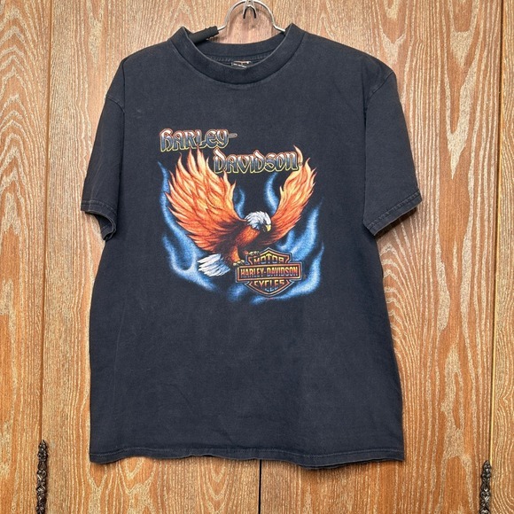 Harley Davidson Other - Vintage Harley Davidson Detroit Michigan Eagle Graphic T Shirt 1999 Mens‎ L USA